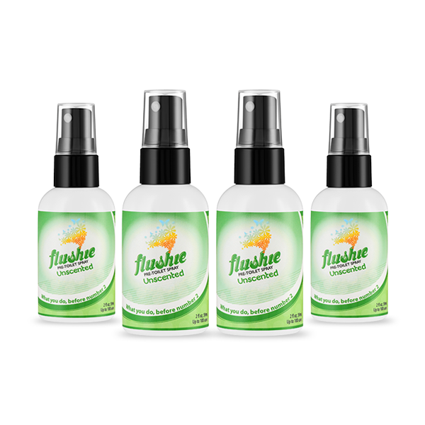 4 Pack Unscented 2oz Pre-Toilet Spray