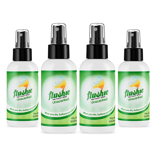4 Pack Unscented 4oz Pre-Toilet Spray